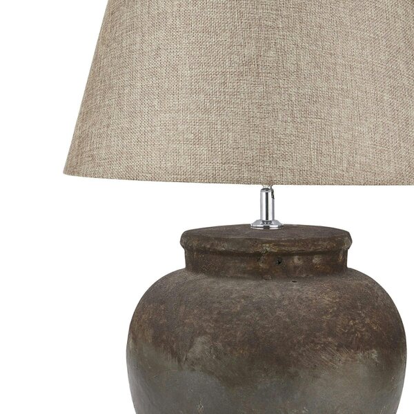 Wyld Haus Bologna Aged Brown Stone Ceramic Table Lamp