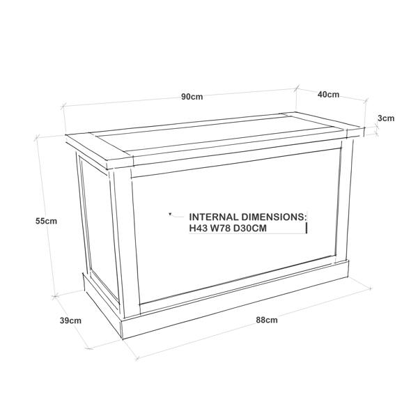 Cabinet Bits Loreo Light Grey Blanket Box Ottoman