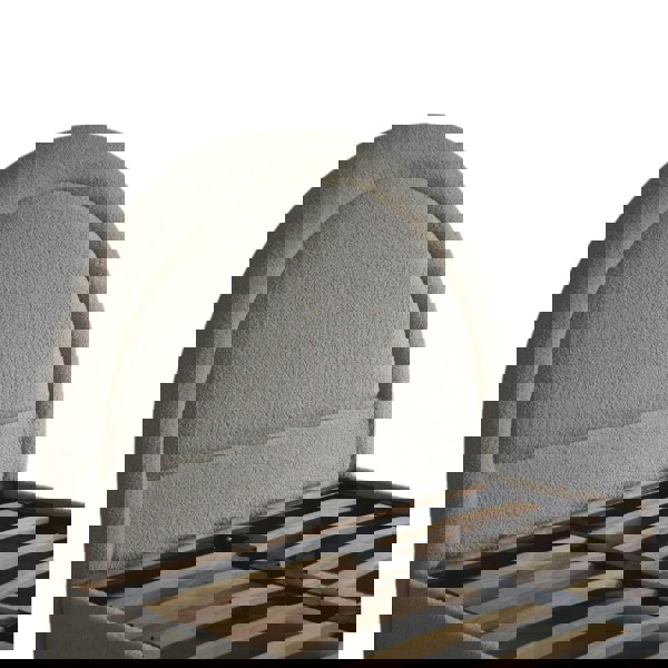 Artisan Furniture Solid Wood Cream Boucle Double Bed