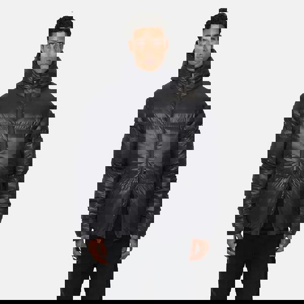 Good For Nothing  Charcoal Hooded Puffer Jacket - Charcoal Image 1