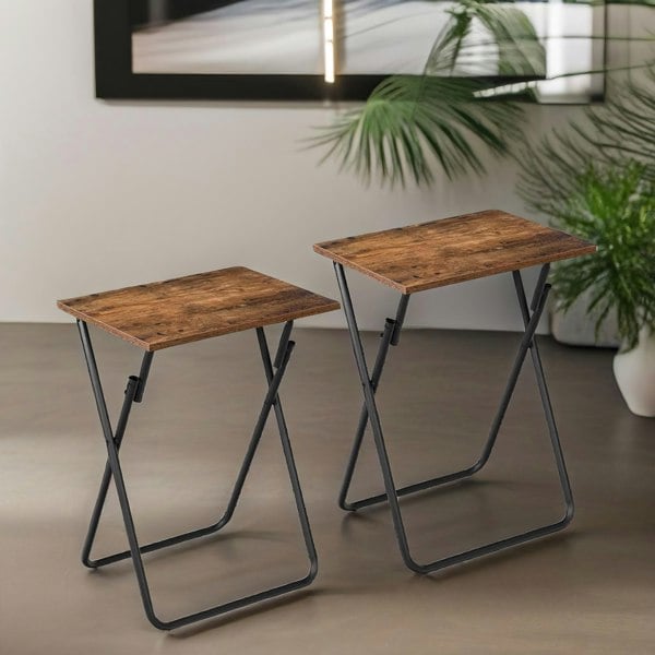 Rafaelo Mobilia Set of 2 Folding Side Tables