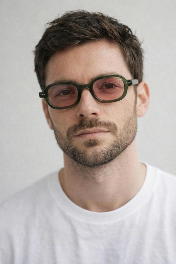 SVNX Retro Rounded Square Sunglasses In Green Pink