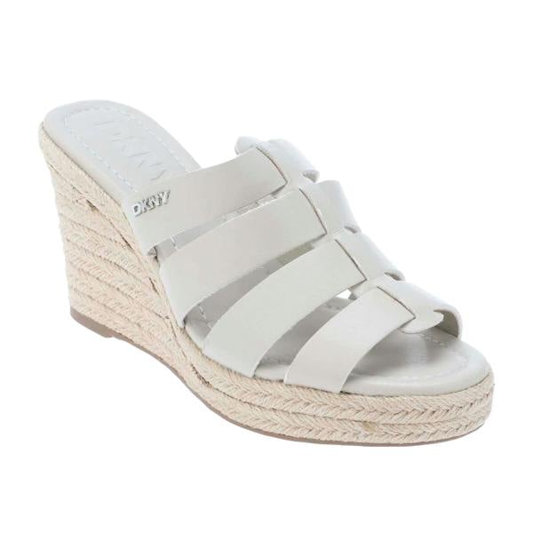 DKNY Womens/Ladies Cintera Wedge Sandals - White - 
