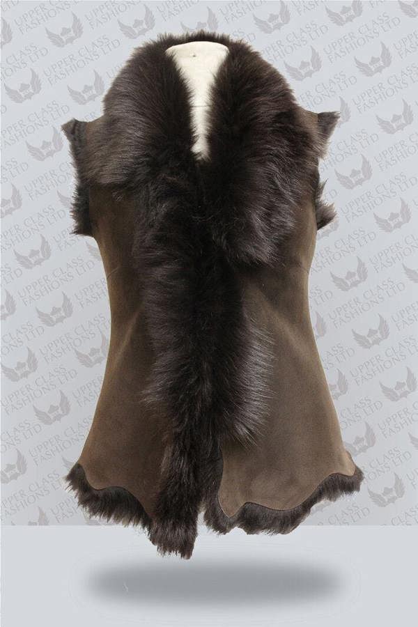 Infinity Leather Women's Toscana Sheepskin Short Gilet-Denver