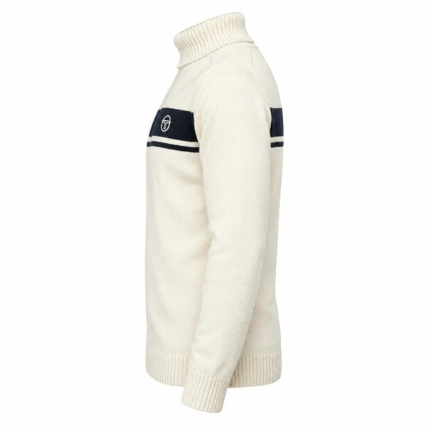 Sergio Tacchini Damarindo Knitted Turtle Neck Jumper Maritime Blue/Gardenia