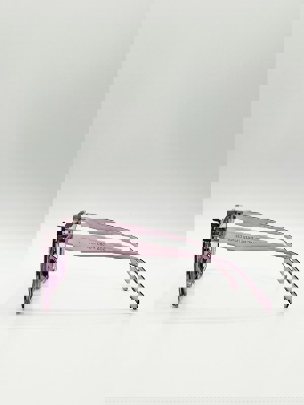 SVNX Oversized angular cateye sunglasses in Purple