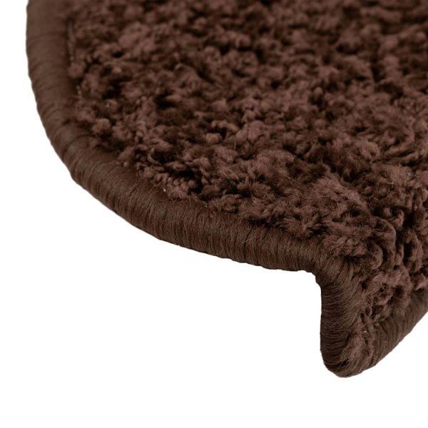Berkfield Carpet Stair Treads 15 pcs Brown 65x21x4 cm