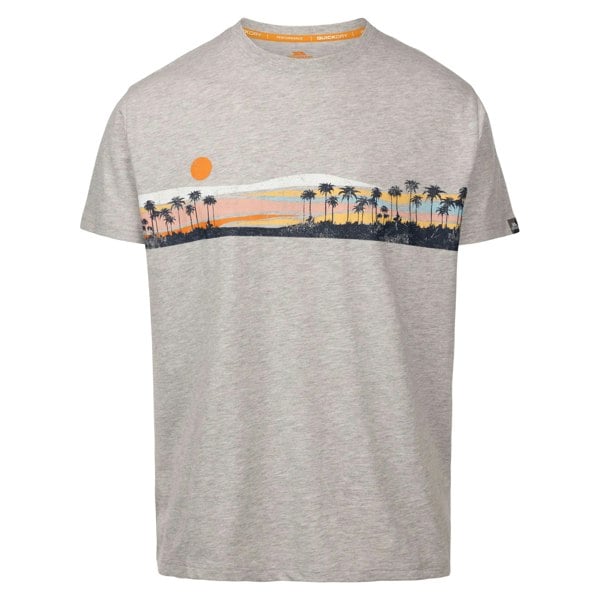 Trespass Mens Printed Casual T-Shirt - Grey Marl