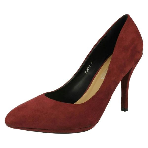 Spot On Ladies Spot On High Heel Pointed Toe Court Shoe