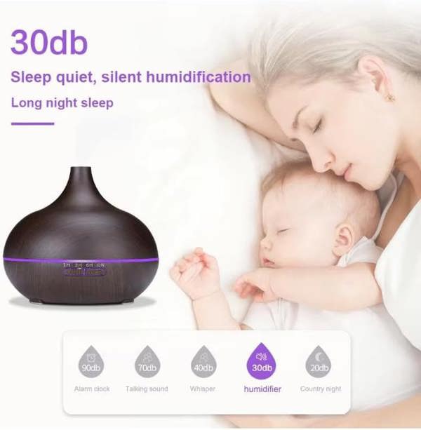 Dragodirect 500ml Aromatherapy Diffuser Essential Oil Humidifier with 7 LED Colorful Light for Relaxation & Wellness