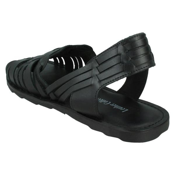 Leather Collection Mens Leather Collection Slingback Sandals A0061