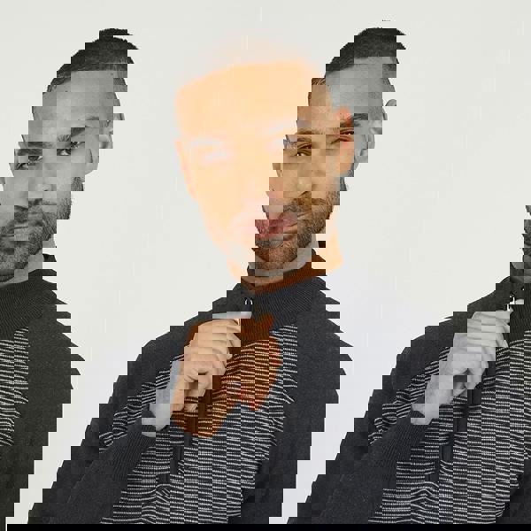 Brave Soul Charcoal Quarter Zip Funnel Neck Jumper - Charcoal Image 4