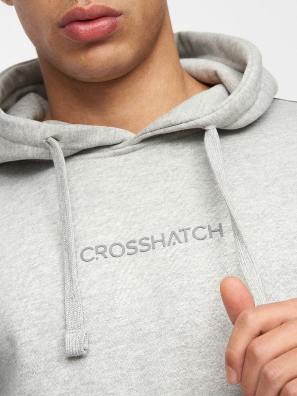 Crosshatch Apollos Hoodie Grey Marl