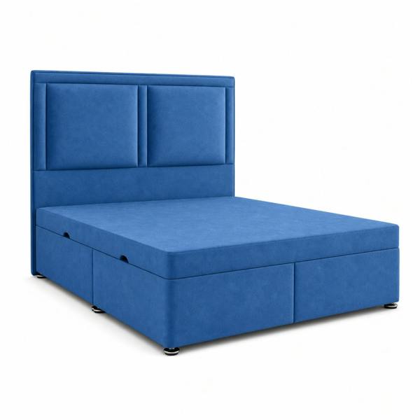Great British Beds Tia Divan Ottoman Bed - Blue Plush