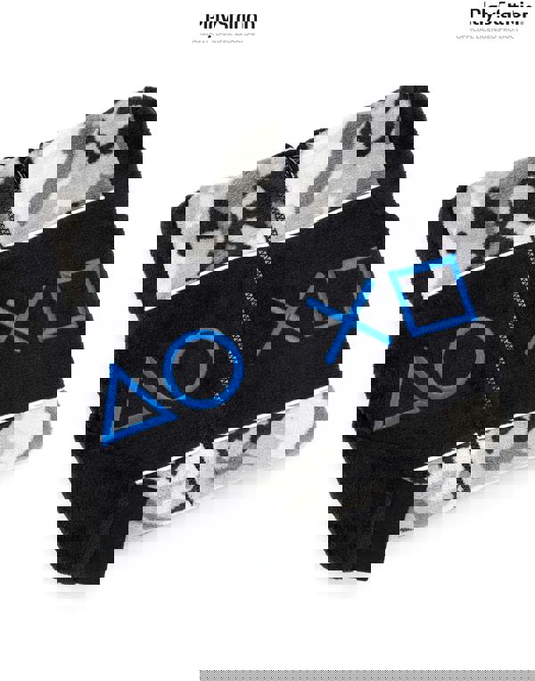 PlayStation Boys Grey Camo Print Controller Symbols Onesie