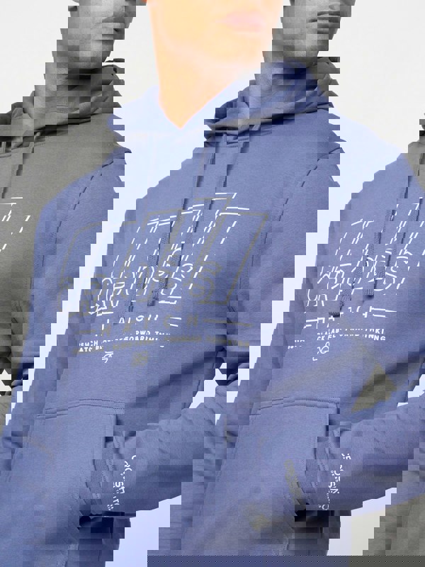 Crosshatch Maxima Hoodie Denim Blue