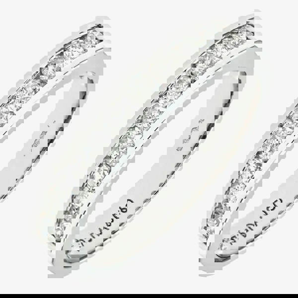 T. H. Baker 9ct White Gold 0.50ct Diamond Channel Set Half Eternity Ring PR03701W