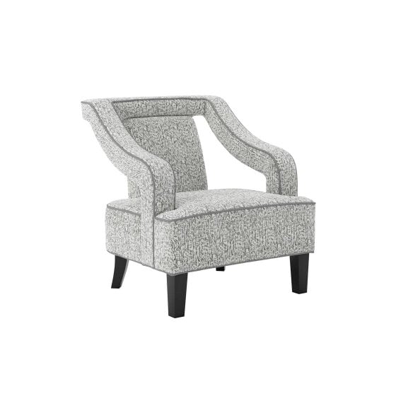 Wyld Haus Letterkenny Upholstered Soft Grey Chenille Armchair