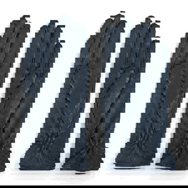 Infinity Leather Men's Leather Wool Lined Elastic Wrist Gloves