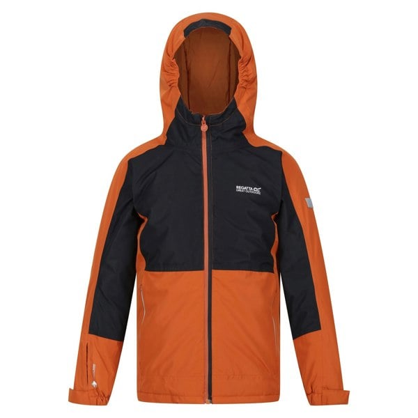 Regatta Boy's Beamz III Waterproof Jacket - Burnt Copper/Black