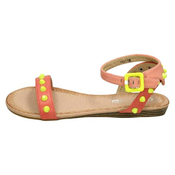 Spot On Girls Spot On Flat Ankle Strap Sandal H0116