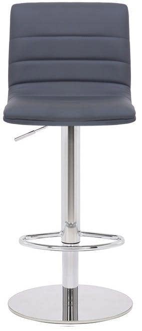 Lamboro Deluxe Aldo Bar Stool - Charcoal Grey, Weighted Base, Adjustable Swivel Seat
