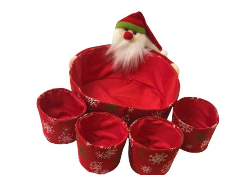 Christmas Novelty Basket Set for Tabletop Display, Gifts and Festive Home Decoration image 1