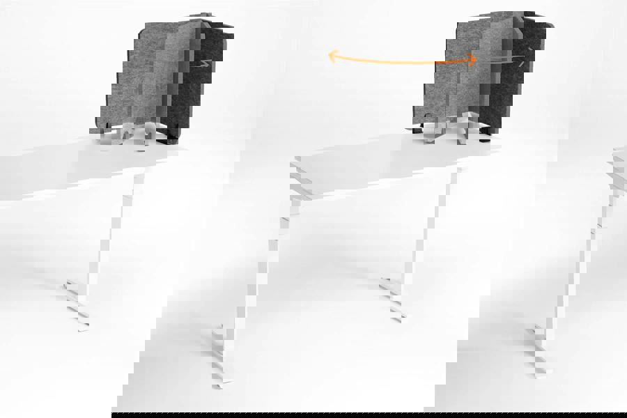 Durable Felt Desk Divider Panel | Visual Acoustic Privacy Partition 120cm | Grey