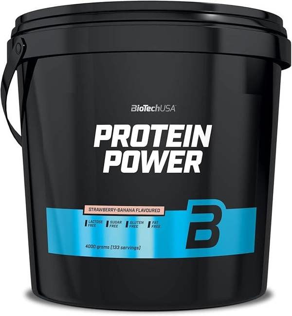 BioTechUSA Protein Power, Strawberry Banana - 4000g