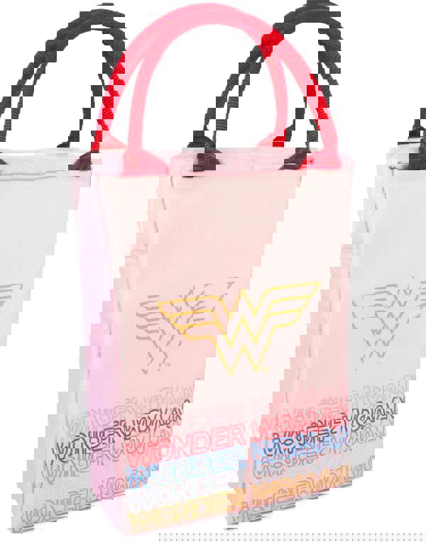 DC Comics Womens Pink Logo & Icon Print Lunch Bag Bottle and Snack Pot (One Size)