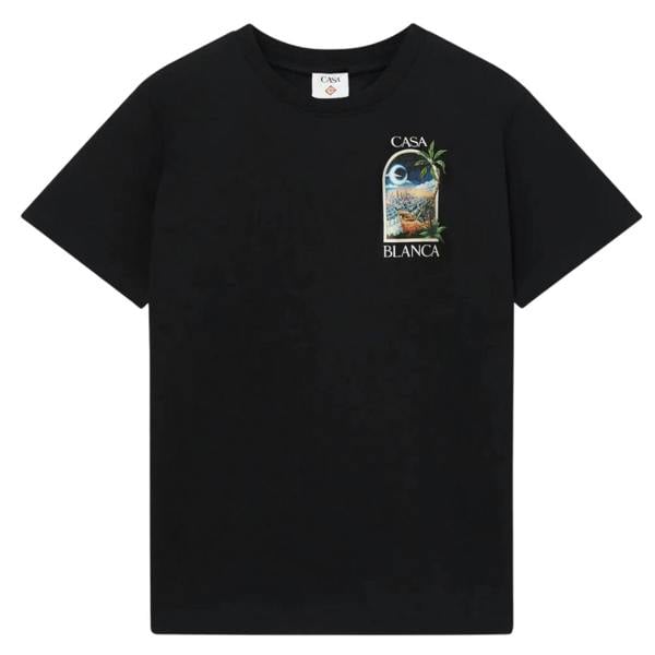 Casablanca La Night Printed T-Shirt Black T-Shirt