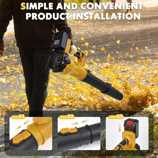 Havendro 2000W 21V Cordless Electric Leaf Blower Brushless