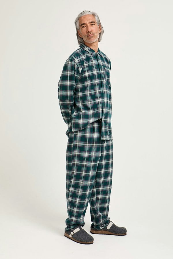 Mister You Plaid Pyjama Set in Green