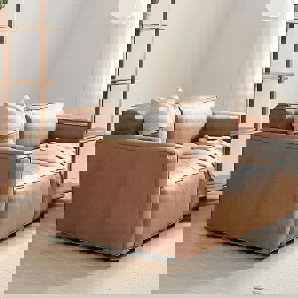 Lucian Four Seater Coner Sofa, Modular Sofa, Real Leather-Weilai Concept-Weilai Concept