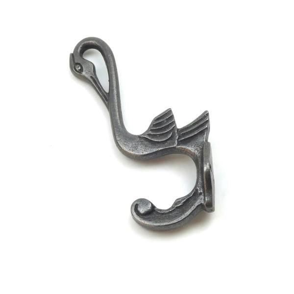 Antique Cast Iron Heron Design Coat Hook - Pack of 4 Hooks