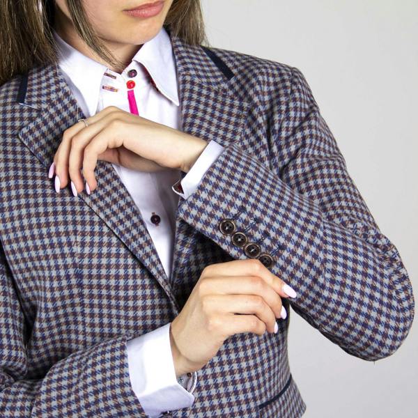 CALIFORNIA DOGTOOTH WOMENS JACKET - Premium Men's Patterned Shirt by Claudio Lugli | Bold Design, Tailored Fit, Best Printed Shirts