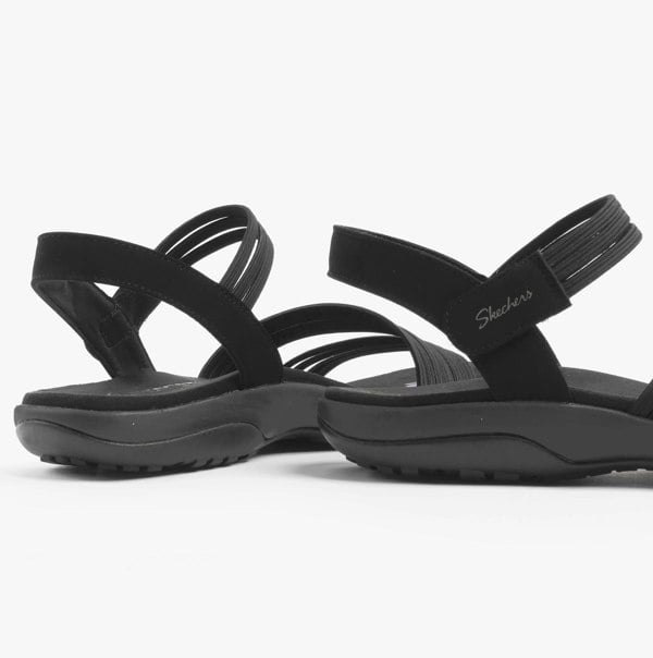 Skechers REGGAE SLIM - COFFEE RUN Womens Sandals Black