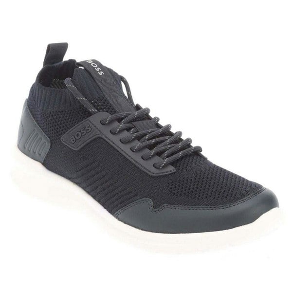 Boss Mens Extreme Suede Running Trainers - Dark Blue