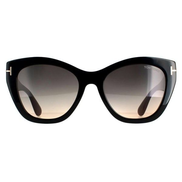Tom Ford Sunglasses FT0940 Cara 01B Shiny Black Smoke Grey Gradient