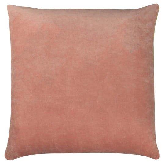 Furn Tanda Velvet Square Cushion Cover - Pink/Ochre Yellow - 