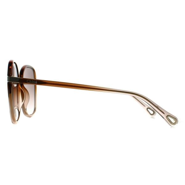 Chloe Sunglasses CH0031S 007 Crystal Brown Light Pink Brown Gradient with Light Mirror