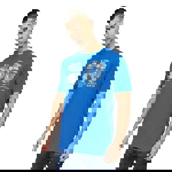 Crosshatch Mens Sneepy T-Shirt (Pack of 5) - Navy/Sage/Grey/Blue/Cream - 