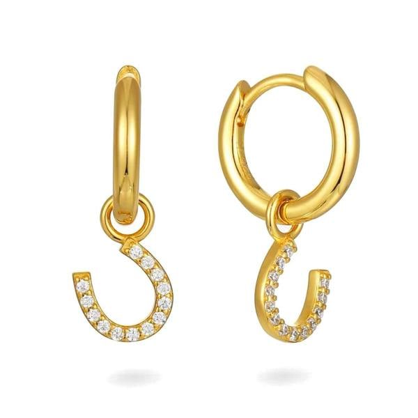 Gold Trip Horseshoe Huggie Hoops