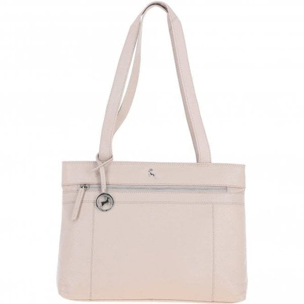 Classic Leather Zipped Shoulder Bag: Derry