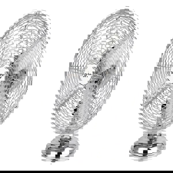 igenix 12 Inch Desk Fan, 3 Speeds, Chrome