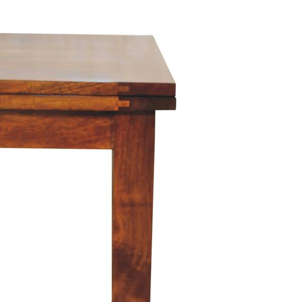 Artisan Furniture Solid Wood Chestnut Butterfly Dining Table