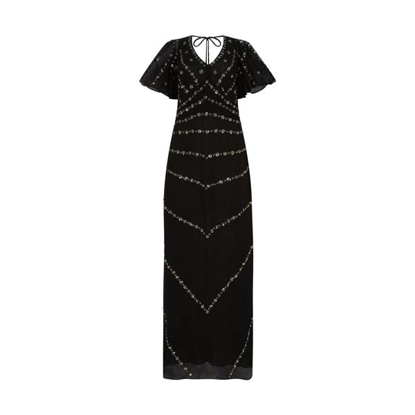 Rose & Nancy Rose Black Sequin Maxi Dress