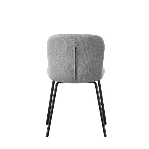 Set of 2 Teddy Faux Fur Stitched Design Dining Chairs Bella
