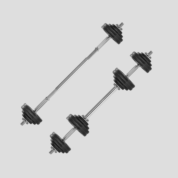 Phoenix Fitness Adjustable 30KG Dumbbell and Barbell Weight Set