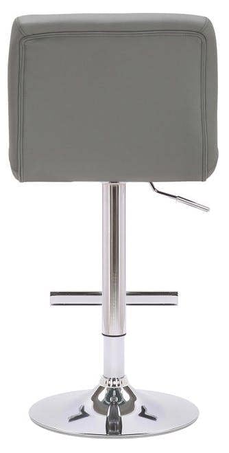 Lamboro Allegro Real Leather Adjustable Swivel Bar Stool with Backrest & Chrome Base